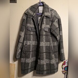 NVLT  Gray Plaid Coat NWT